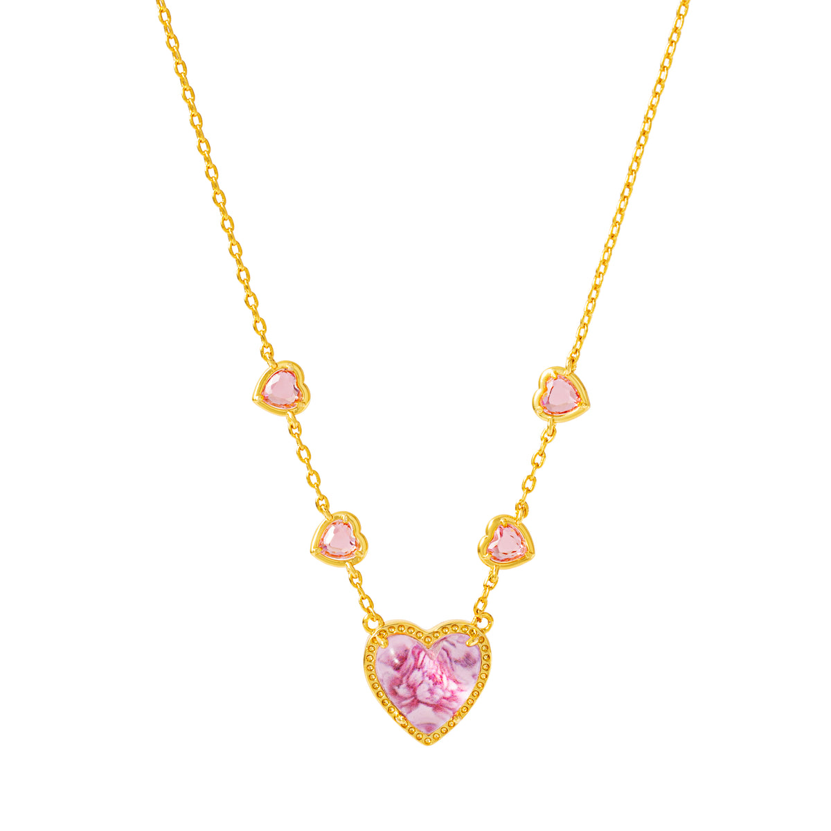 Pink Bloom Reversible Necklace 粉戀甜心雙面項鏈