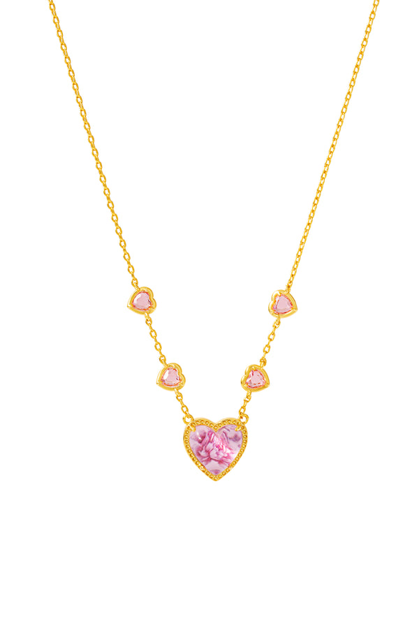 Pink Bloom Reversible Necklace 粉戀甜心雙面項鏈