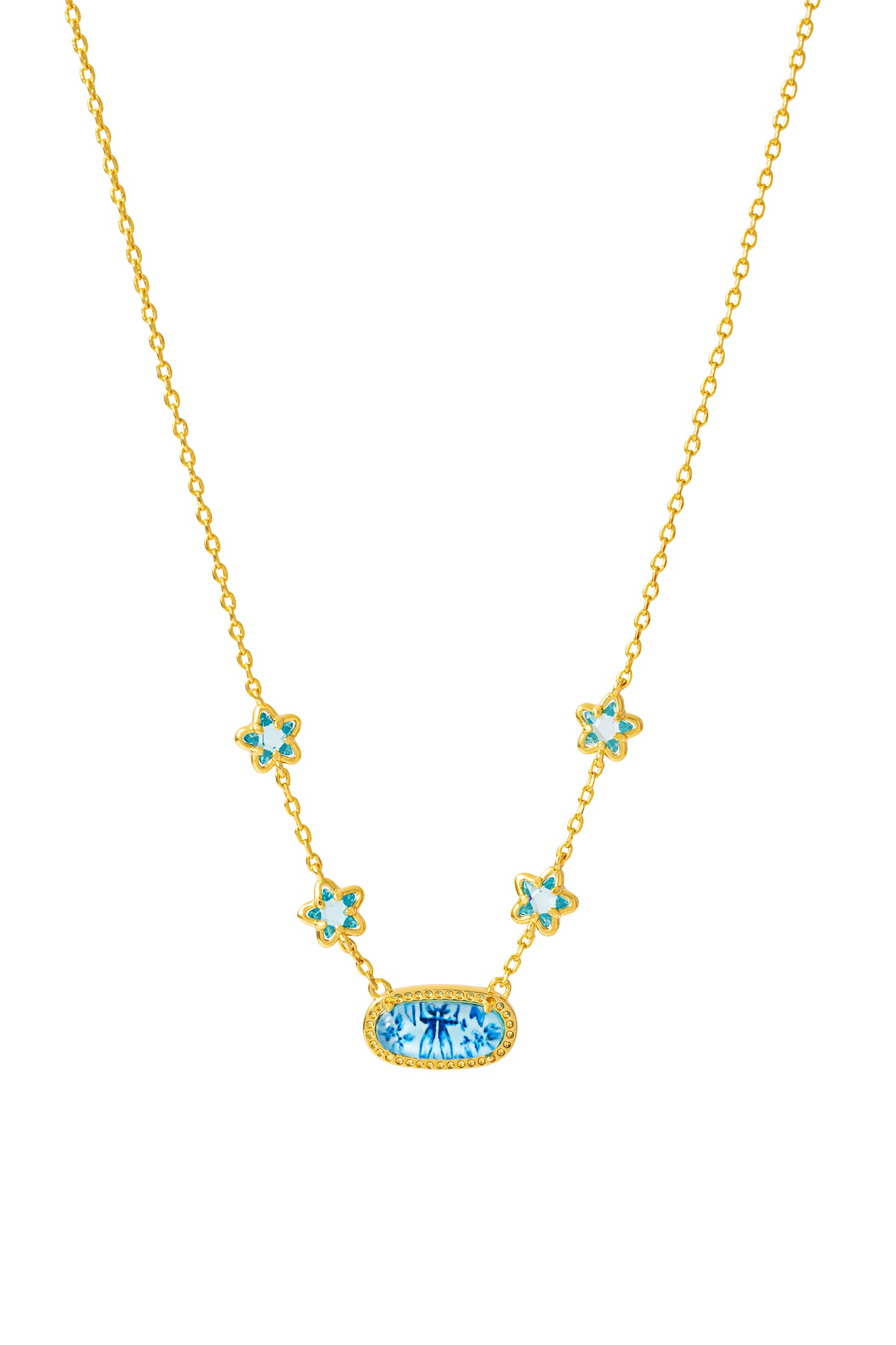 Blue Starbow Reversible Necklace 水藍之星雙面項鏈