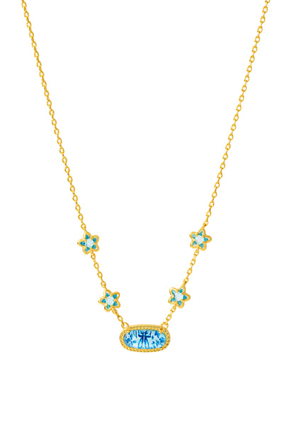 Blue Starbow Reversible Necklace 水藍之星雙面項鏈