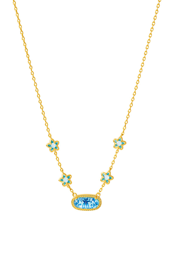 Blue Starbow Reversible Necklace 水藍之星雙面項鏈