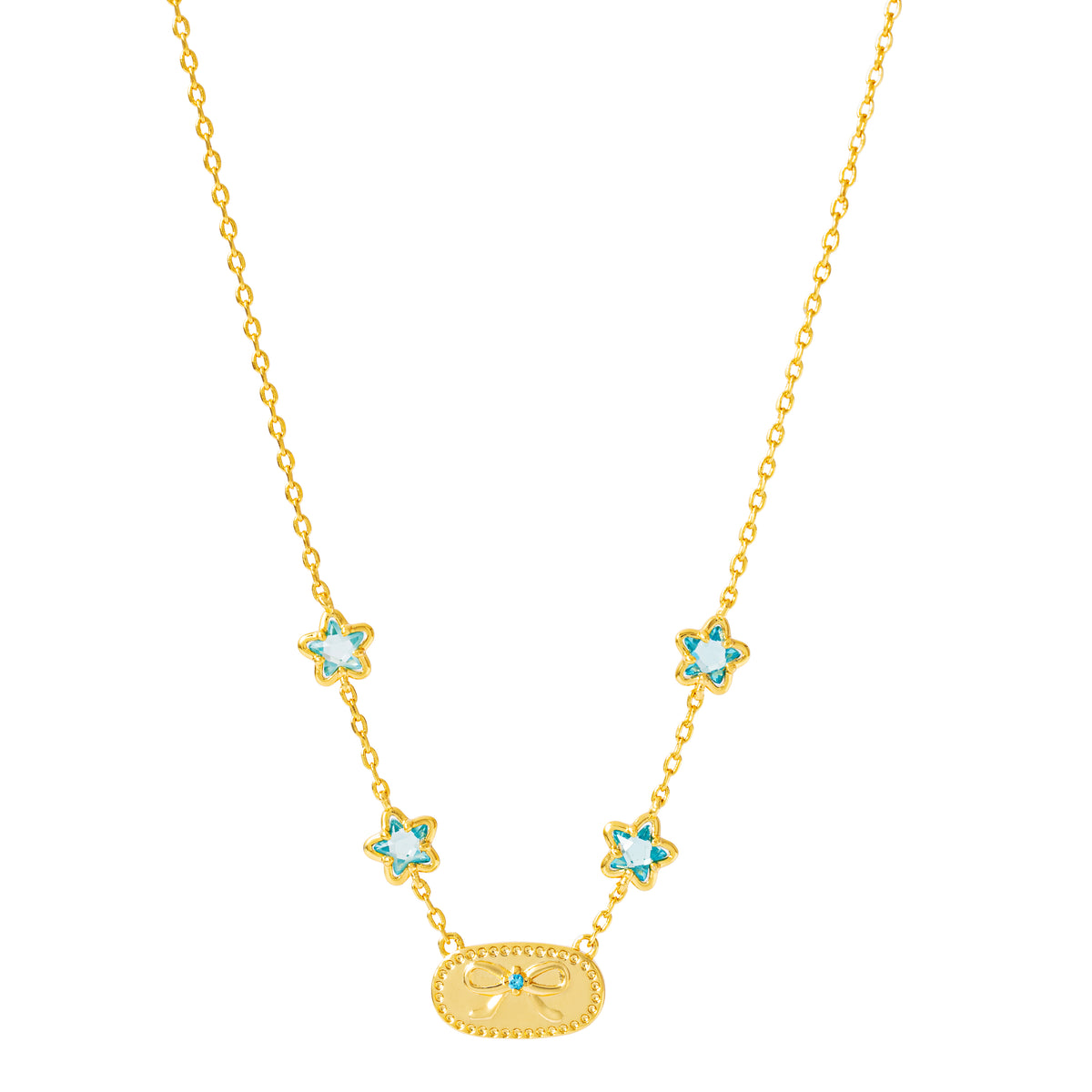 Blue Starbow Reversible Necklace 水藍之星雙面項鏈