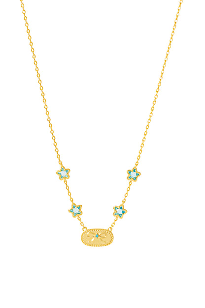 Blue Starbow Reversible Necklace 水藍之星雙面項鏈