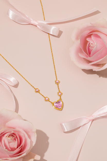Pink Bloom Reversible Necklace 粉戀甜心雙面項鏈